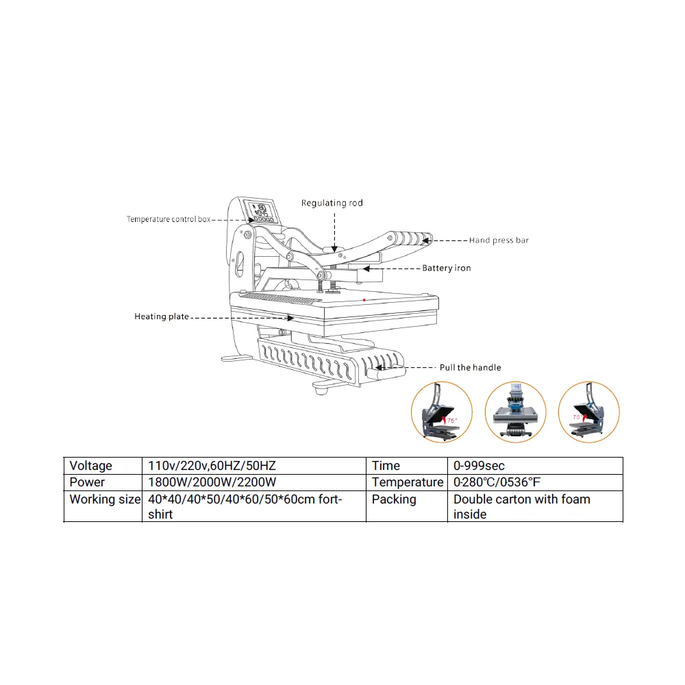 Semi-automatic press 40x60