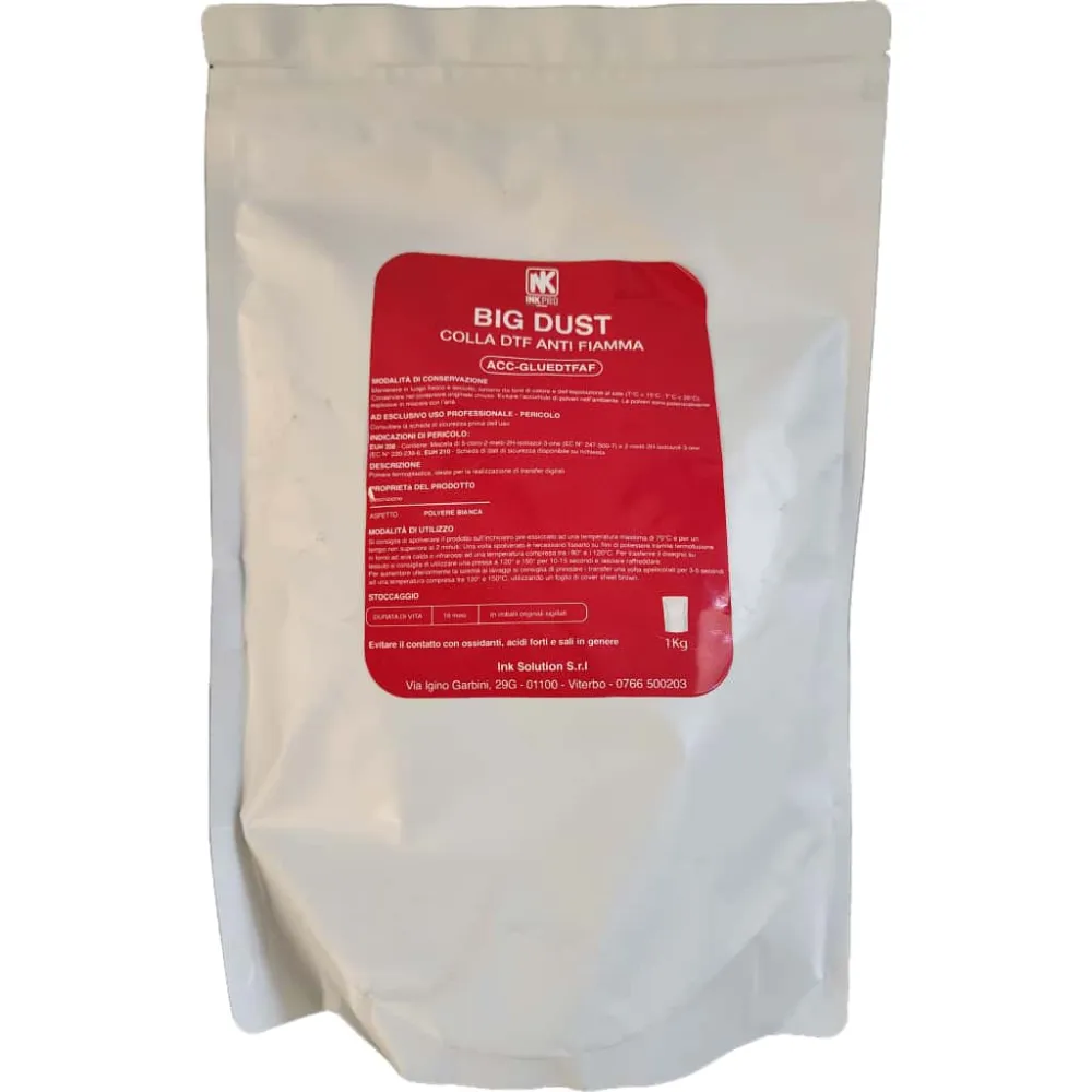 Colla in polvere DTF "Big Dust" antifiamma