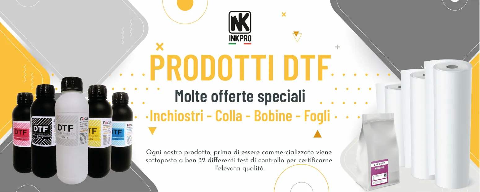 DTF products glue inks reels sheets